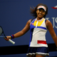 Tennis - US Open - New York, U.S. - August 29, 2017 - Naomi Osaka of Japan reacts after winning against Angelique Kerber of Germany in their first round match. REUTERS/Mike Segar - RTX3DVYS